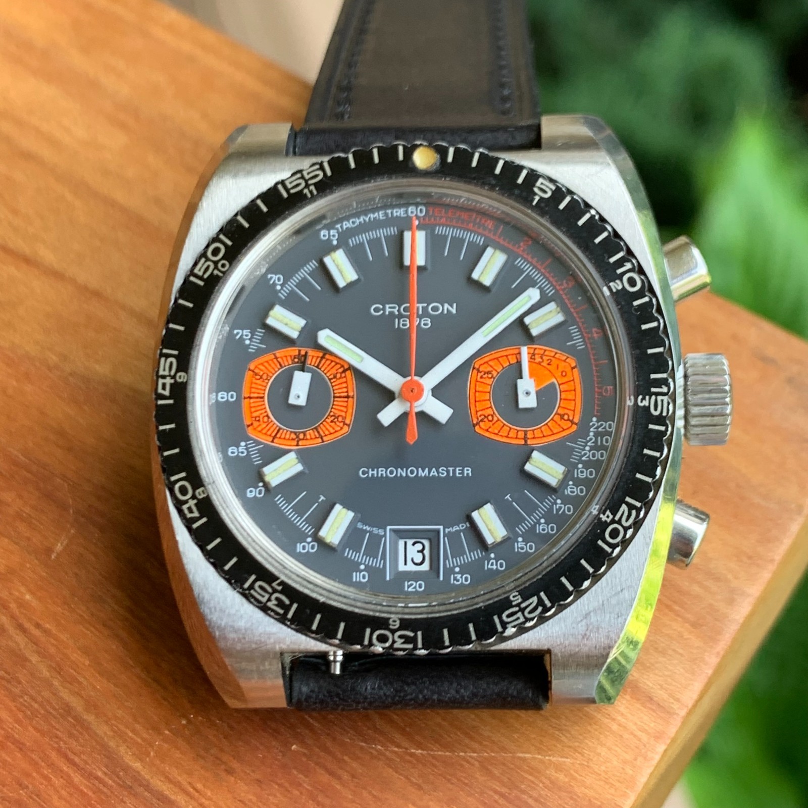 Vintage Croton Chronomaster “Dato” Orange 963011 Chronograph 37.5mm – Serviced