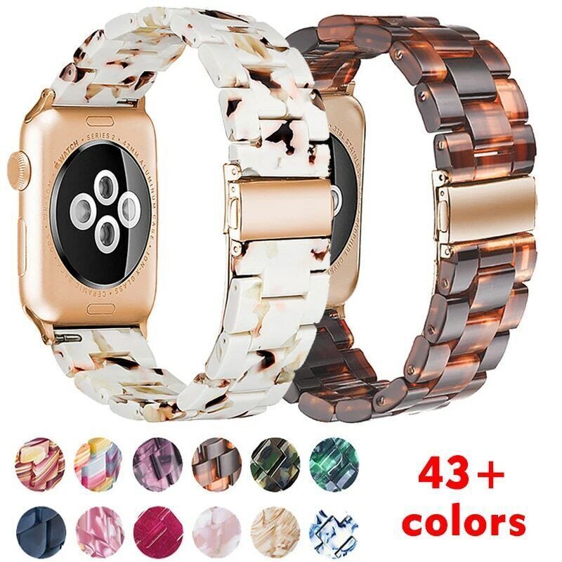 Resin Strap Transparent Loop iWatch Band Bracelet For Apple Watch 8 7 6 5 4 3 2