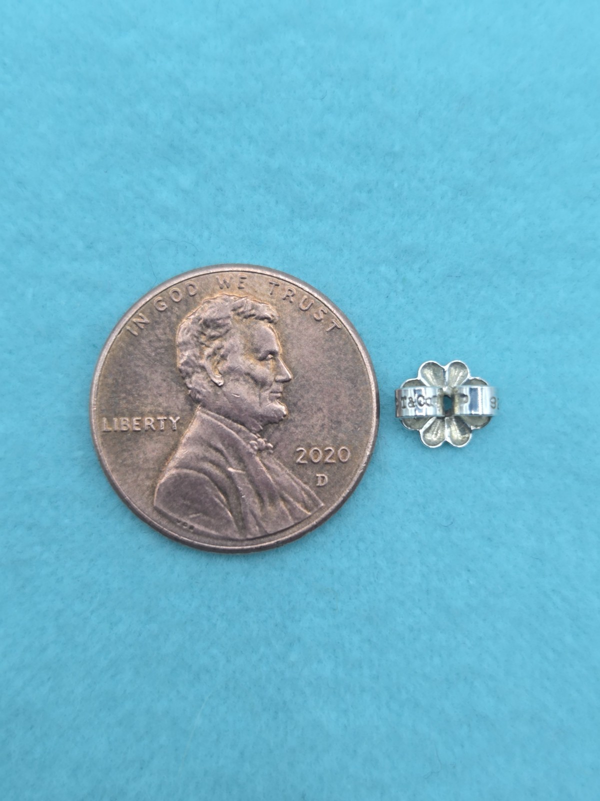 1 Authentic Tiffany & Co. Sterling Silver Earring Butterfly Push Back Backing