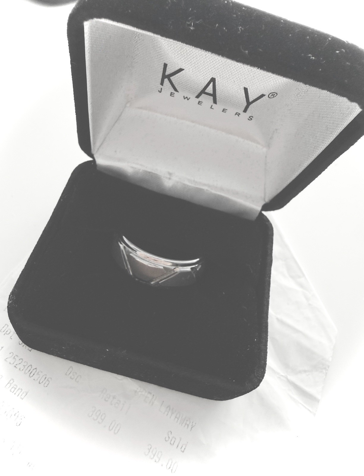 Authentic Triton TC.850 Tungsten Carbide Men’s Wedding Band Ring w/ Kay Jewelers