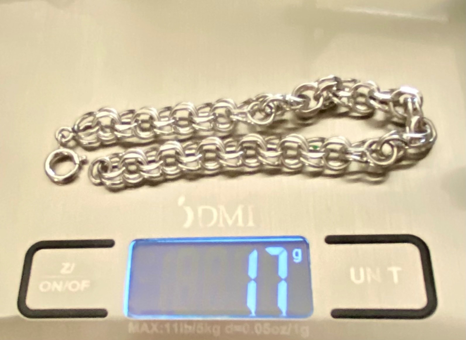 Vintage Fixed Double Link Charm Bracelet Sterling Silver 7.25” unisex