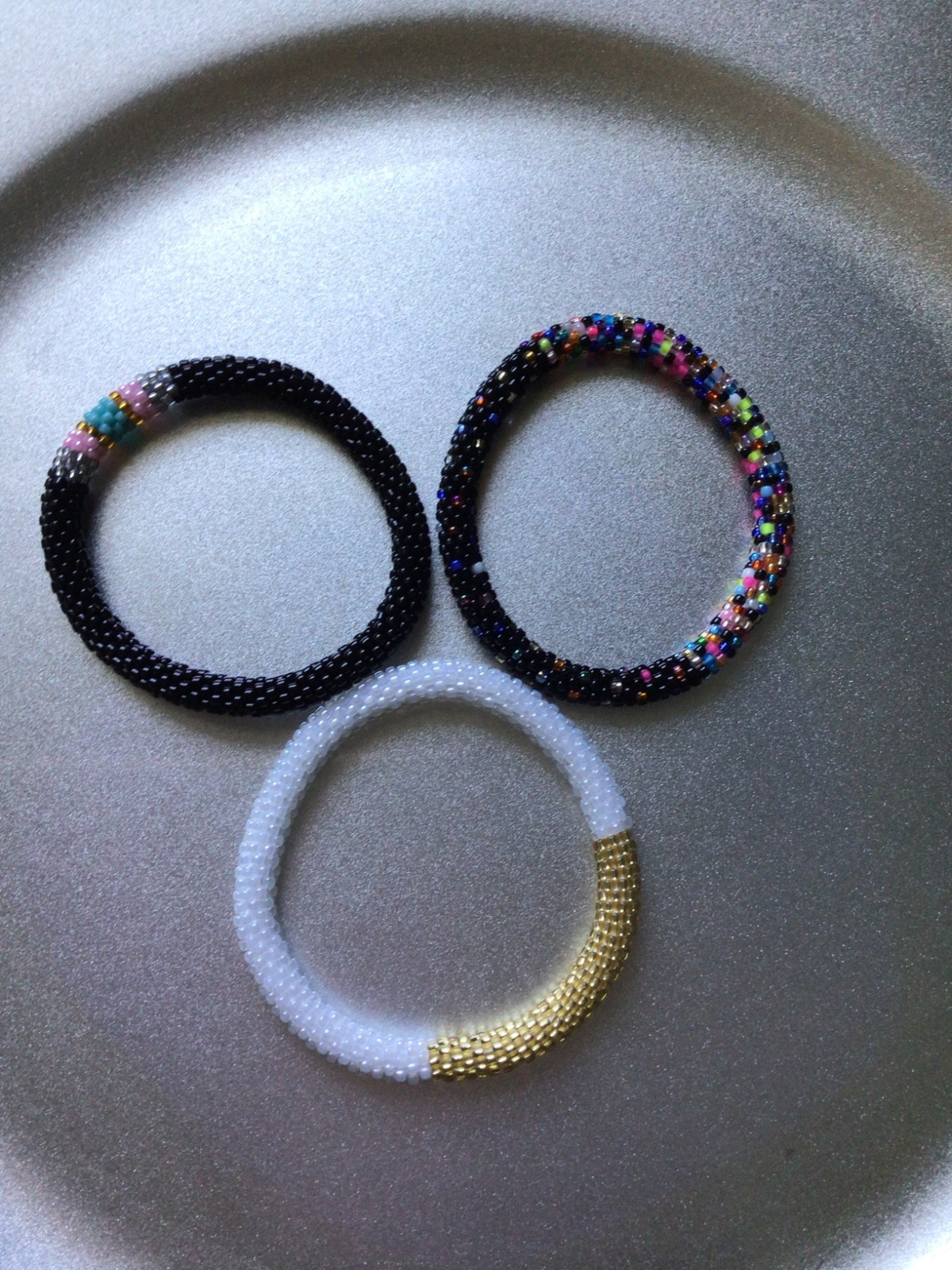 UNIQUE MULTICOLOR COMBINATION, 7″ ROLL ON SASHKA BRACELETS, 12 PCS