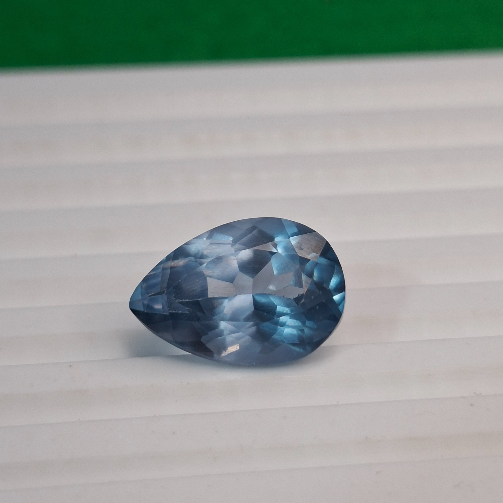 Aquamarine 10-12 Ct Certified Pear Shape Real Natural Blue Loose Gemstone GB086