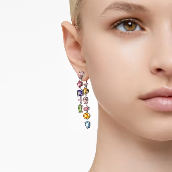 Swarovski Gema drop earrings Mixed cut