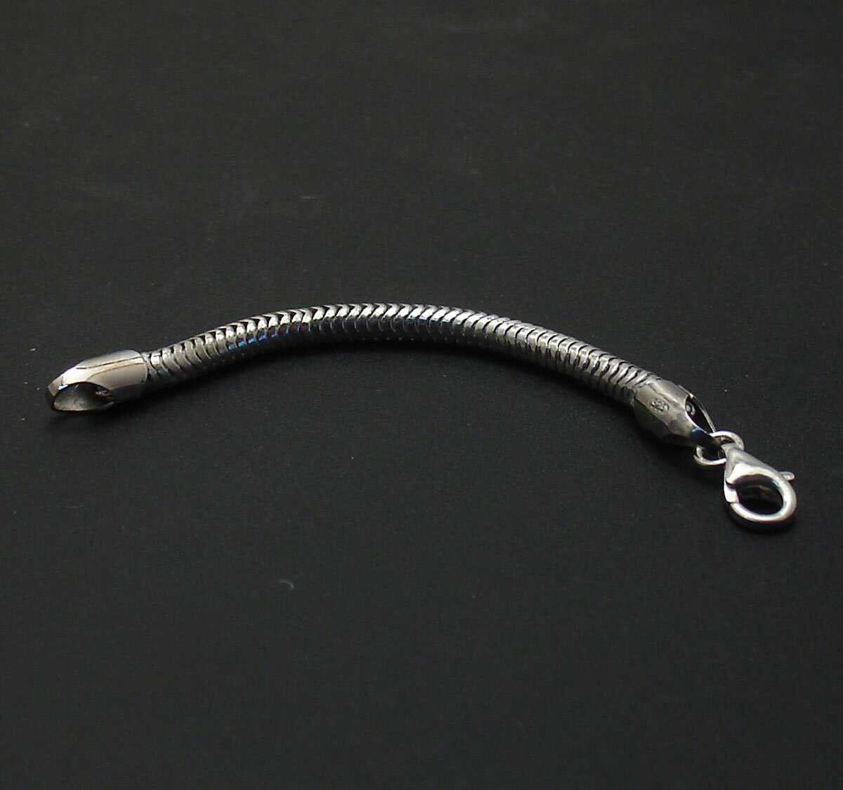 3.2mm Snake Extender Bracelet Chain Necklace Real Sterling Silver Lobster Clasp