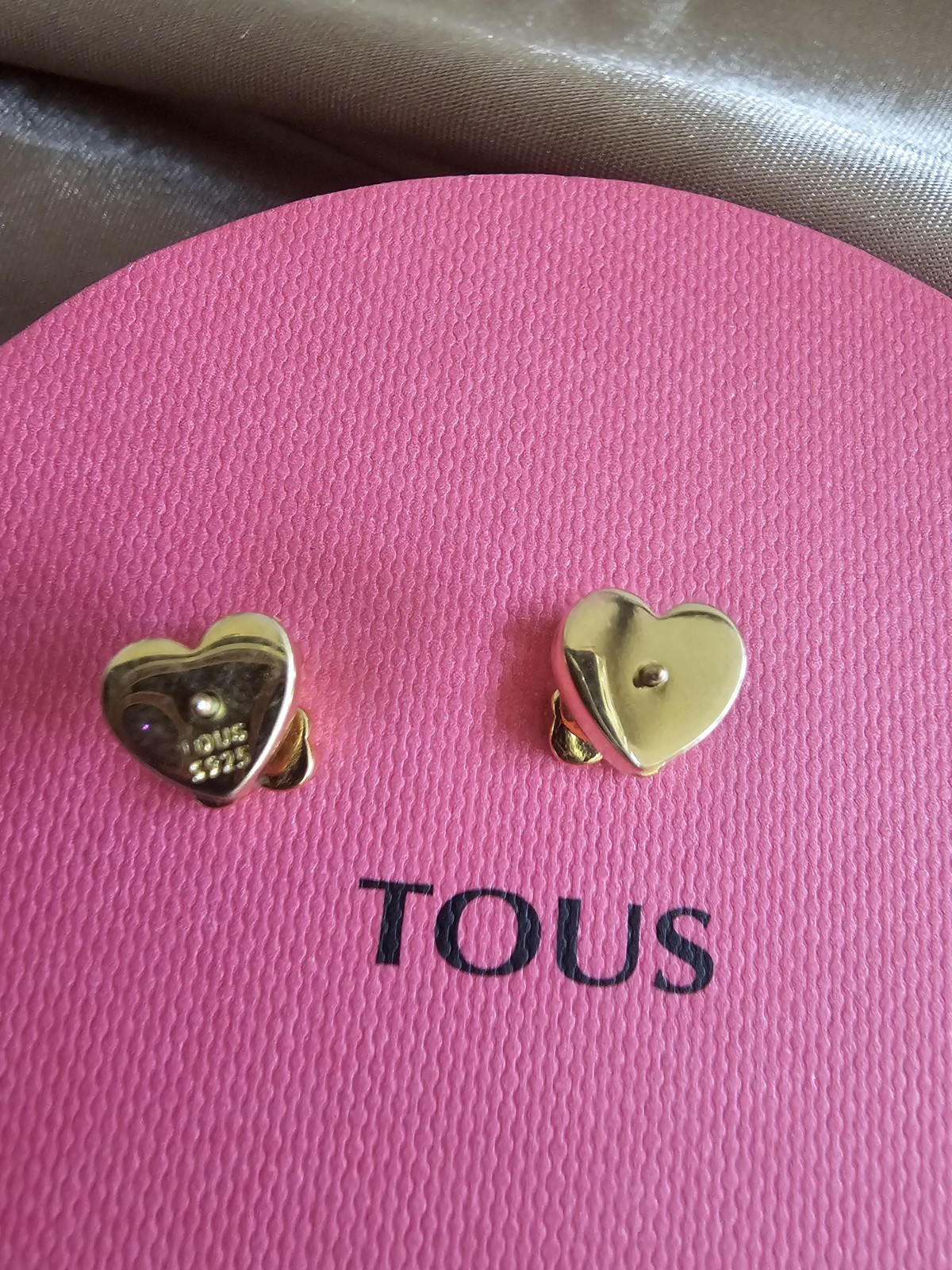 🧡💛💫Last One EARRINGS STUDS TOUS S925 VERMEIL RINESTONE BEAR