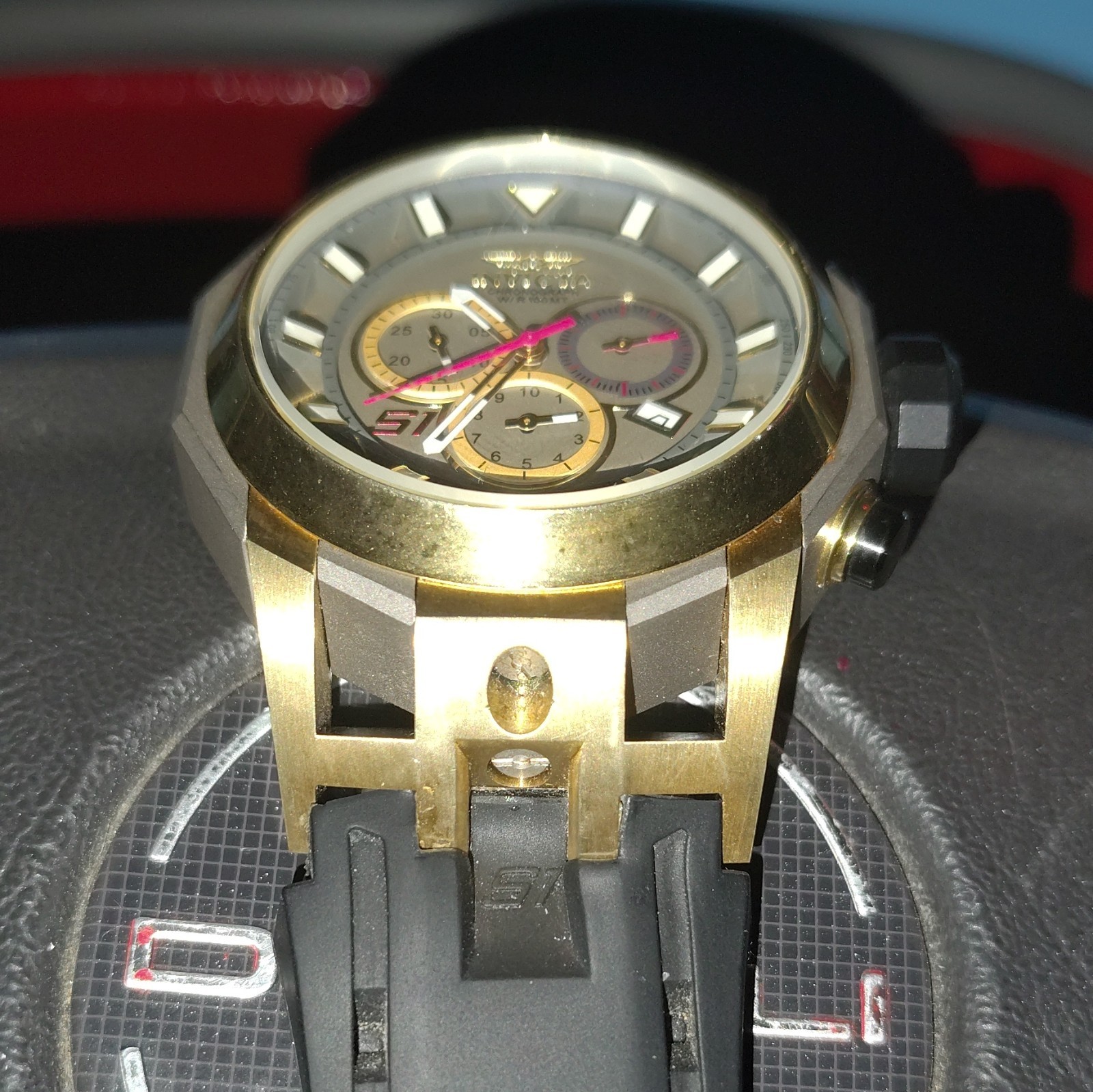 Invicta S1 Rally Men’s Quartz Chronograph Tachymeter Date 100m Black Strap