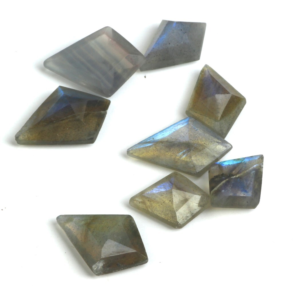 AAA Natural Labradorite Square Rose Cut Loose Gemstone For Making All Jewelry
