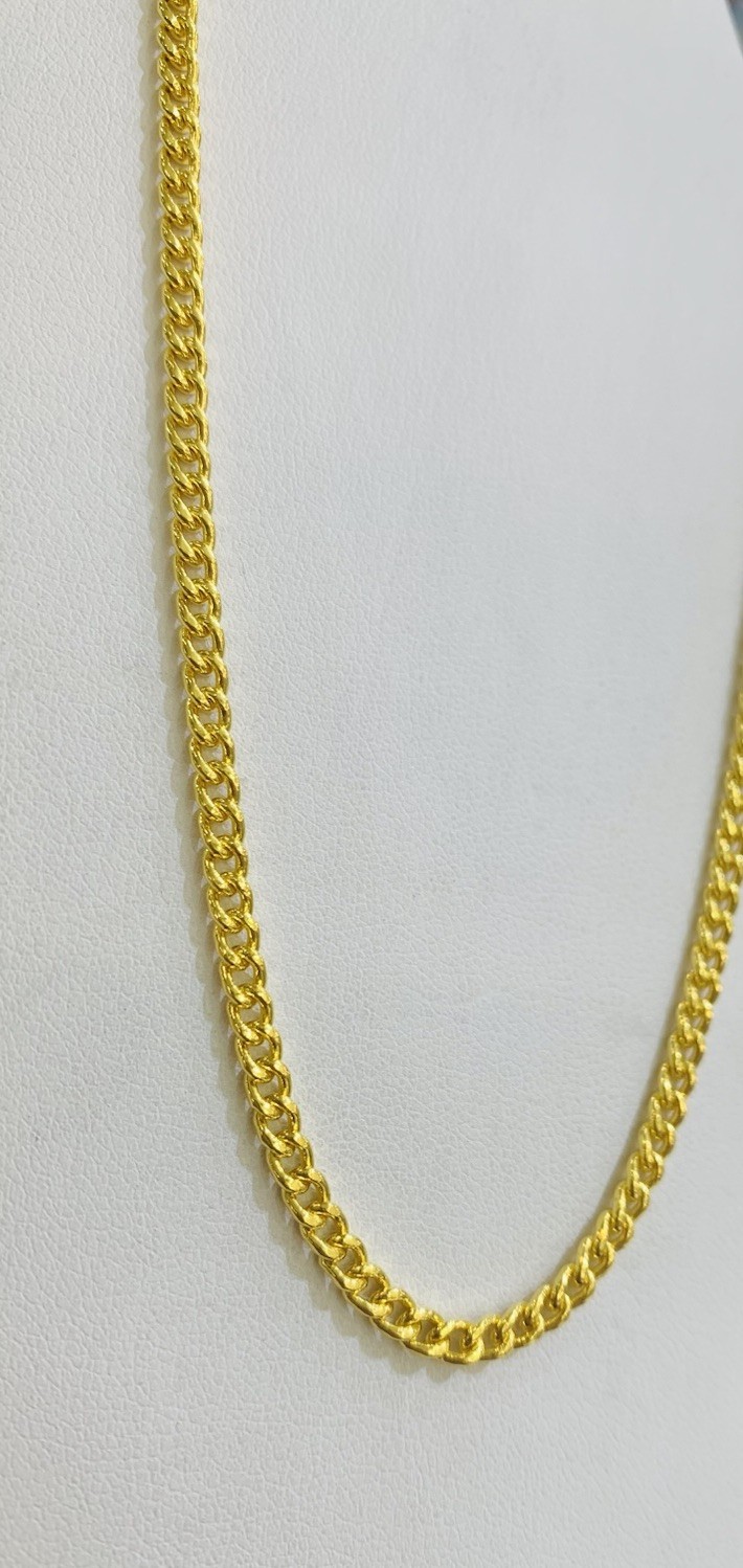 24K Solid Yellow Gold Handmade Miami Link Necklace 31.38Grams28+ Inches(1.7x3mm)