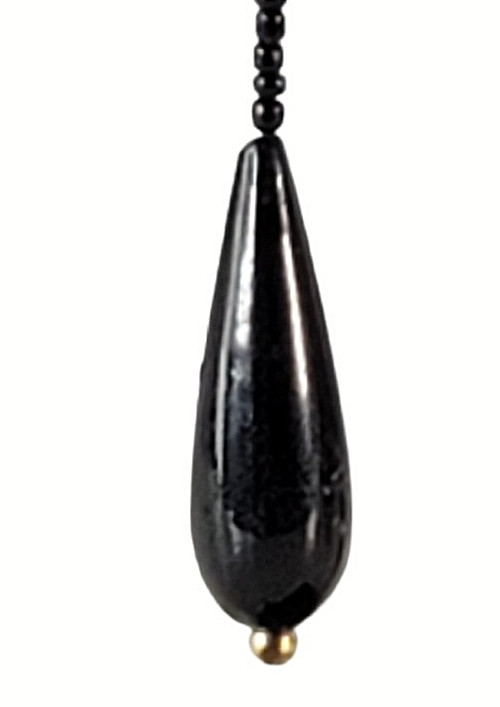 Vtg Gold Black Beads Drop Earrings Pair Teardrop Women Retro Jewelry 1980’s