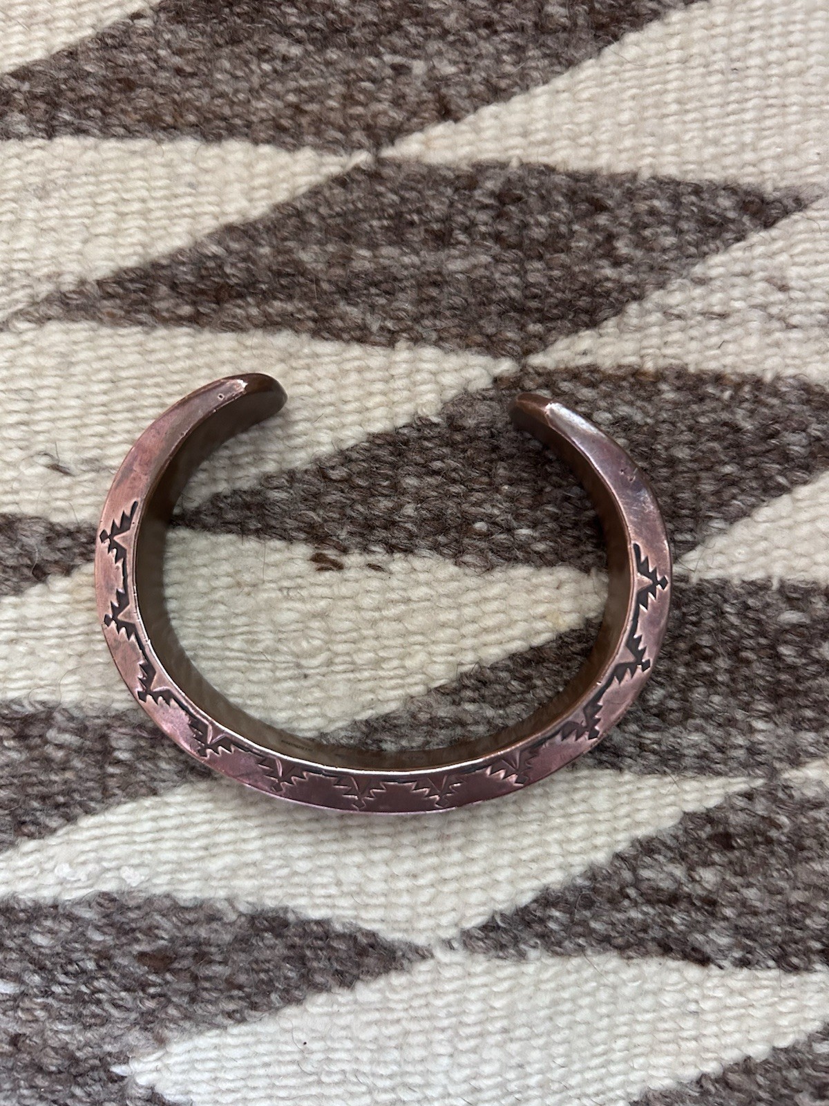 Randy Secatero & Sylvana Apache Navajo Sterling & Copper Cuff Bracelet