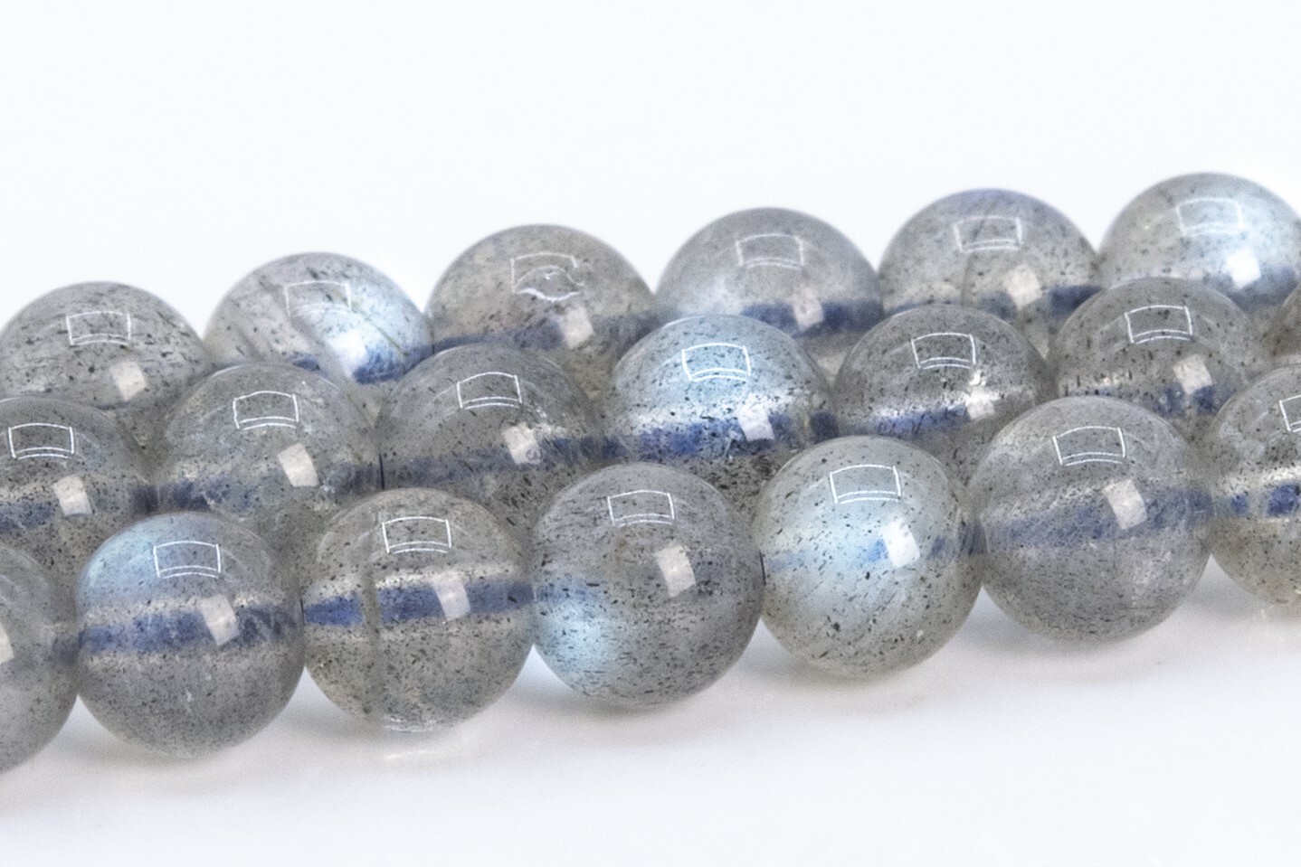 4-5MM Genuine Natural Transparent Labradorite Beads Grade AAA Round Loose Beads