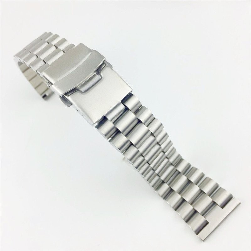 Solid Brushed Stainless Steel Watch Strap Band Wrist Bracelet 18 20 22 24 26mm