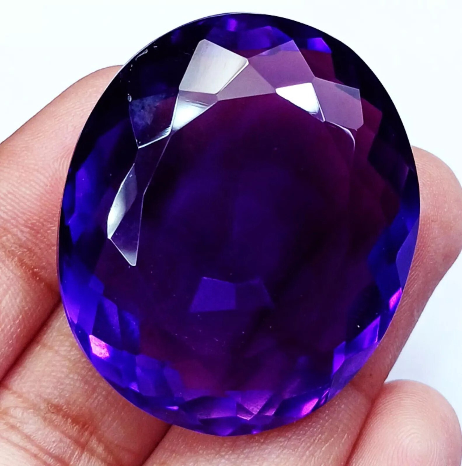 Violet Amethyst Huge 228-230 Ct Oval Cut Natural Loose EGL Certified Gemstone