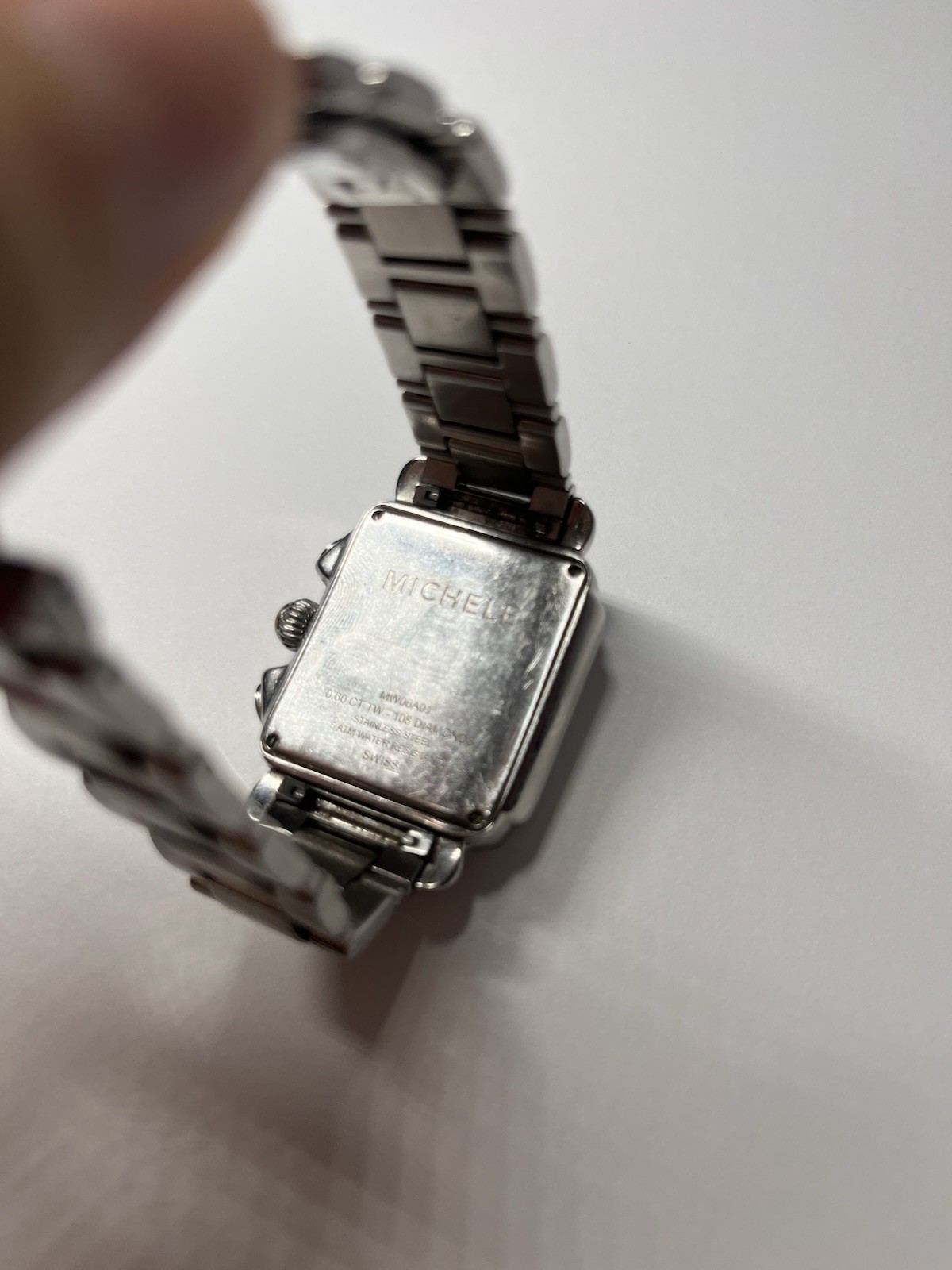 MICHELE DECO CHRONOGRAPH 33MM Silver Diamond Women’s Watch