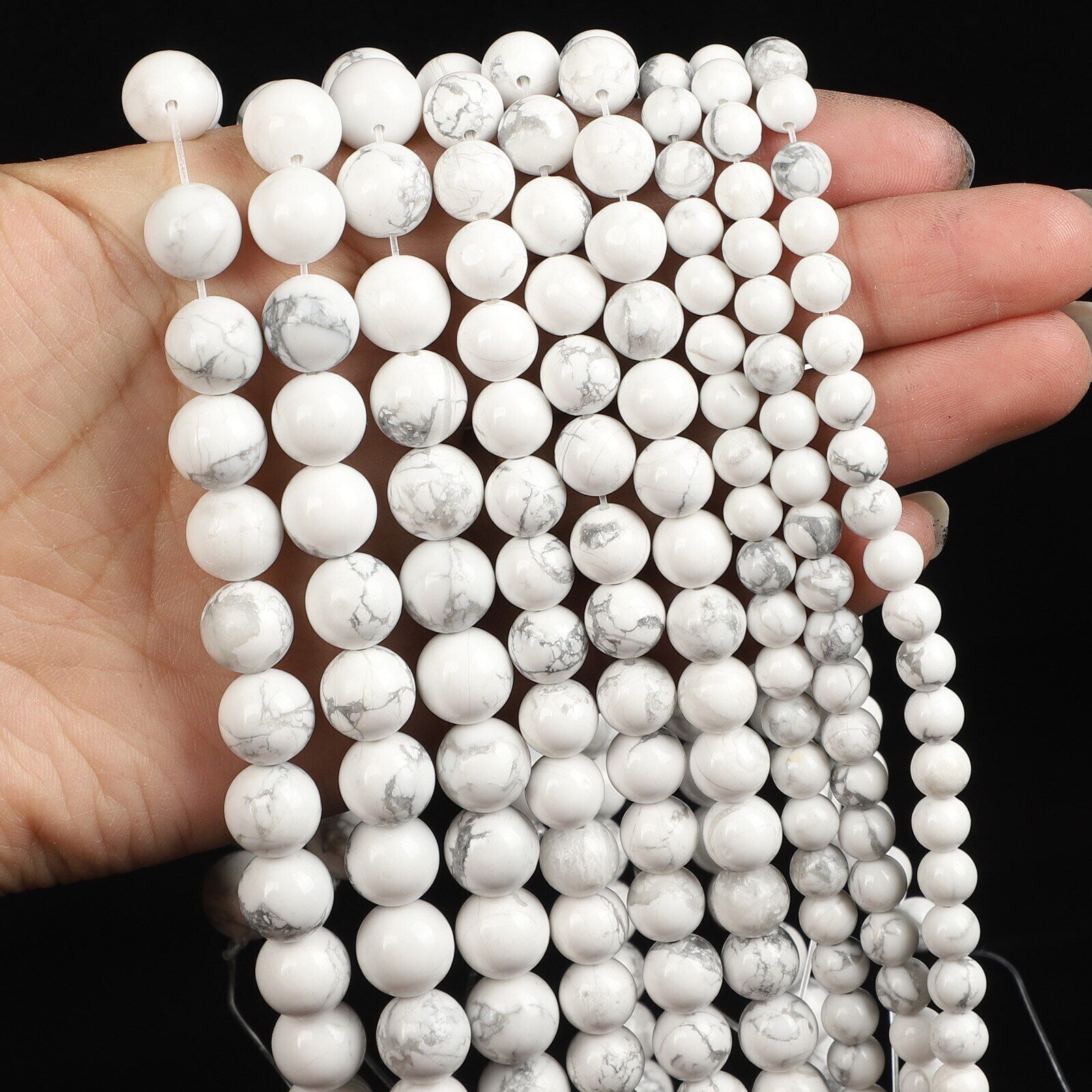 Natural Gemstone Round Spacer Loose Beads Jewelry Making 4mm 6mm 8mm 10mm 12mm