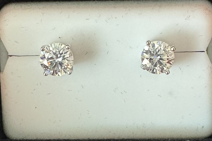 925 Sterling Silver 1.00 CTW Moissanite 4.5 mm Screw Back Stud Earrings