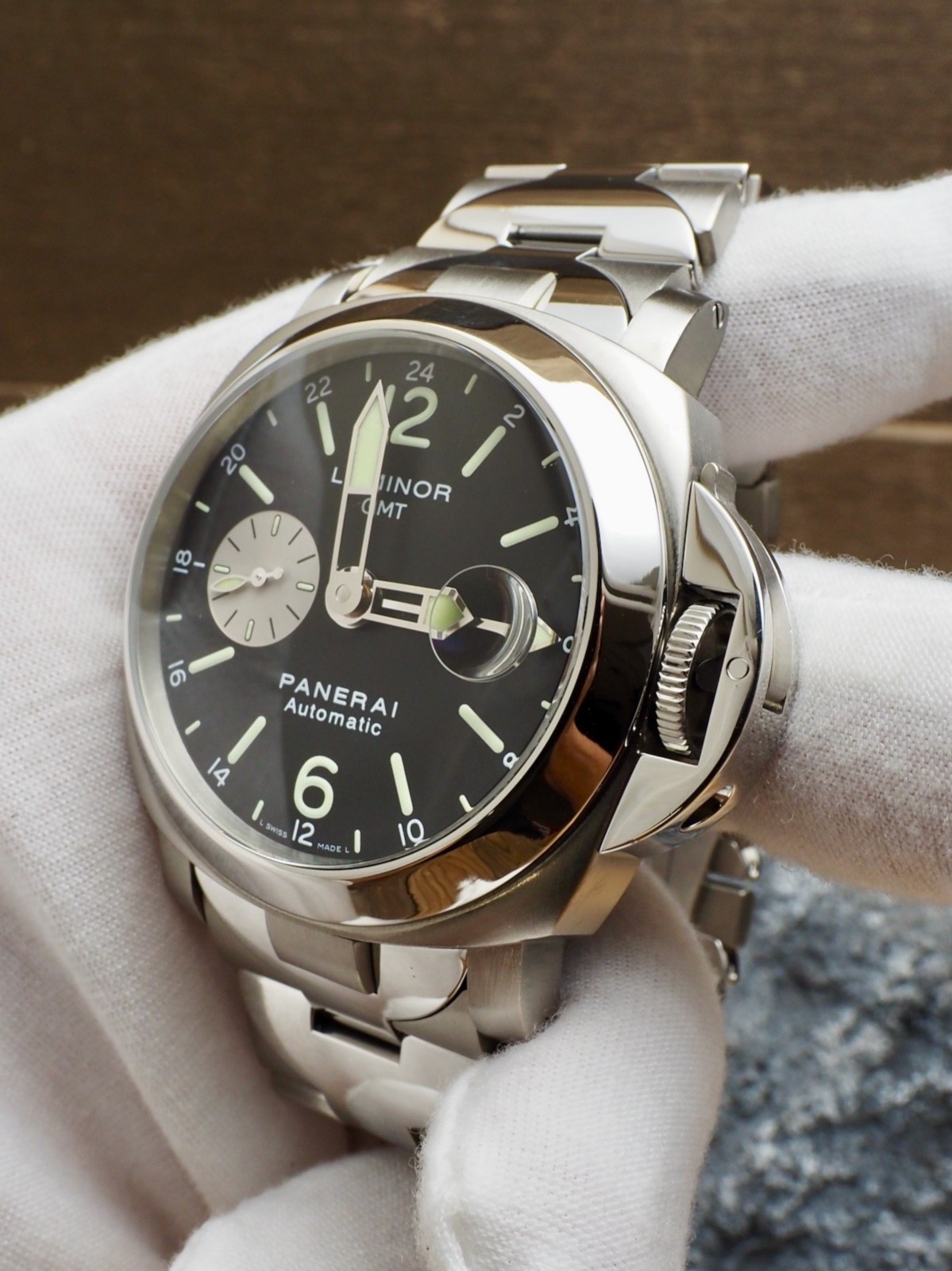 Panerai Luminor GMT Titanium/ Steel Bracelet PAM00161 With Box & Papers! RARE