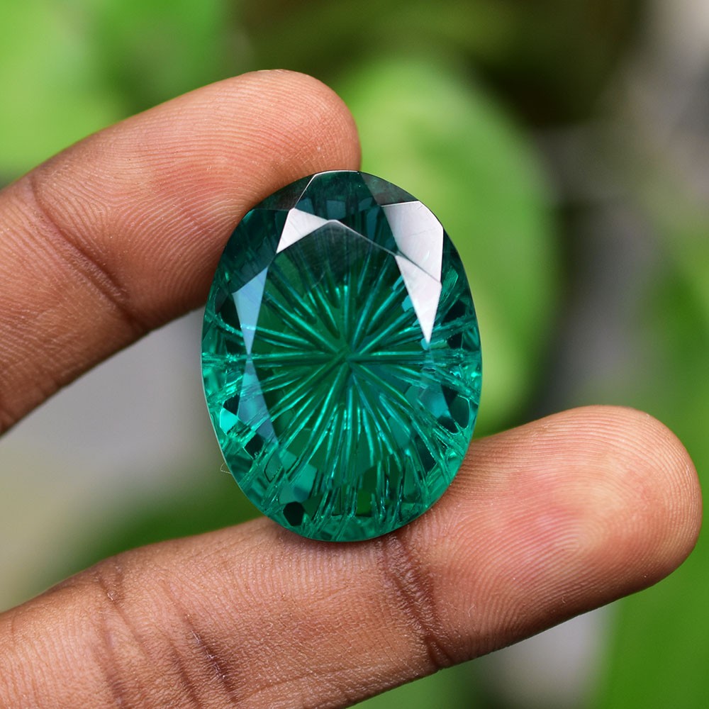 50 Ct Natural Green Topaz Perfect Oval Cut Certified Flawless Loose Gemstones
