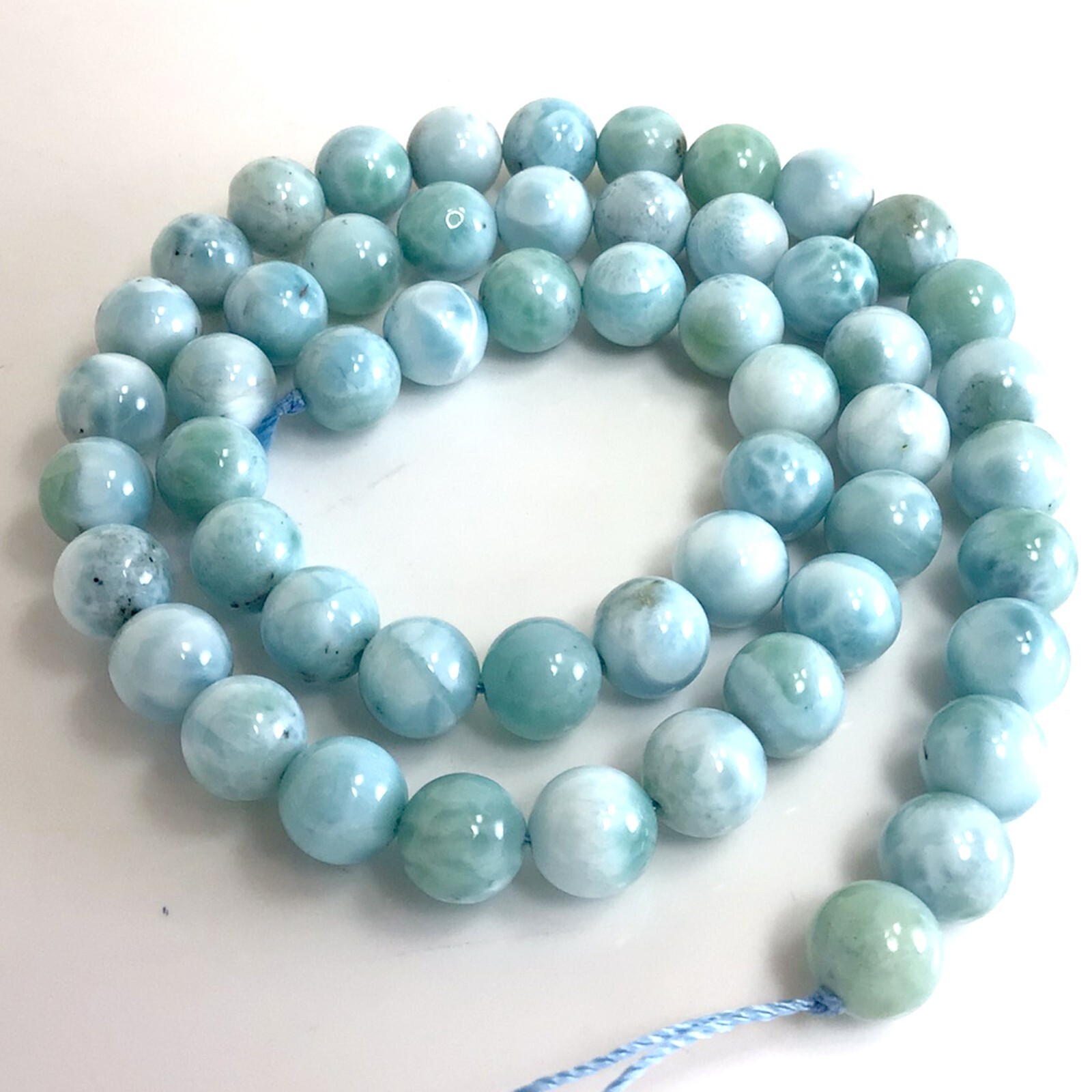 AAA Natural Blue Larimar Round Bead 15″ inch strand 4mm 7mm 10mm 12mm Free Ship