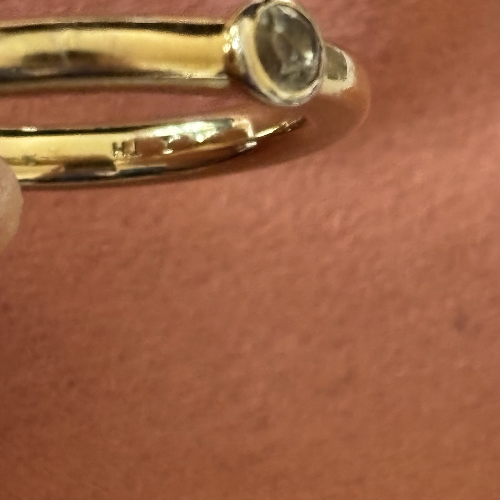 Mejuri Solo Diamond Ring Yellow Gold 14k Solitaire Bezel Stackable Band 8 ($268)