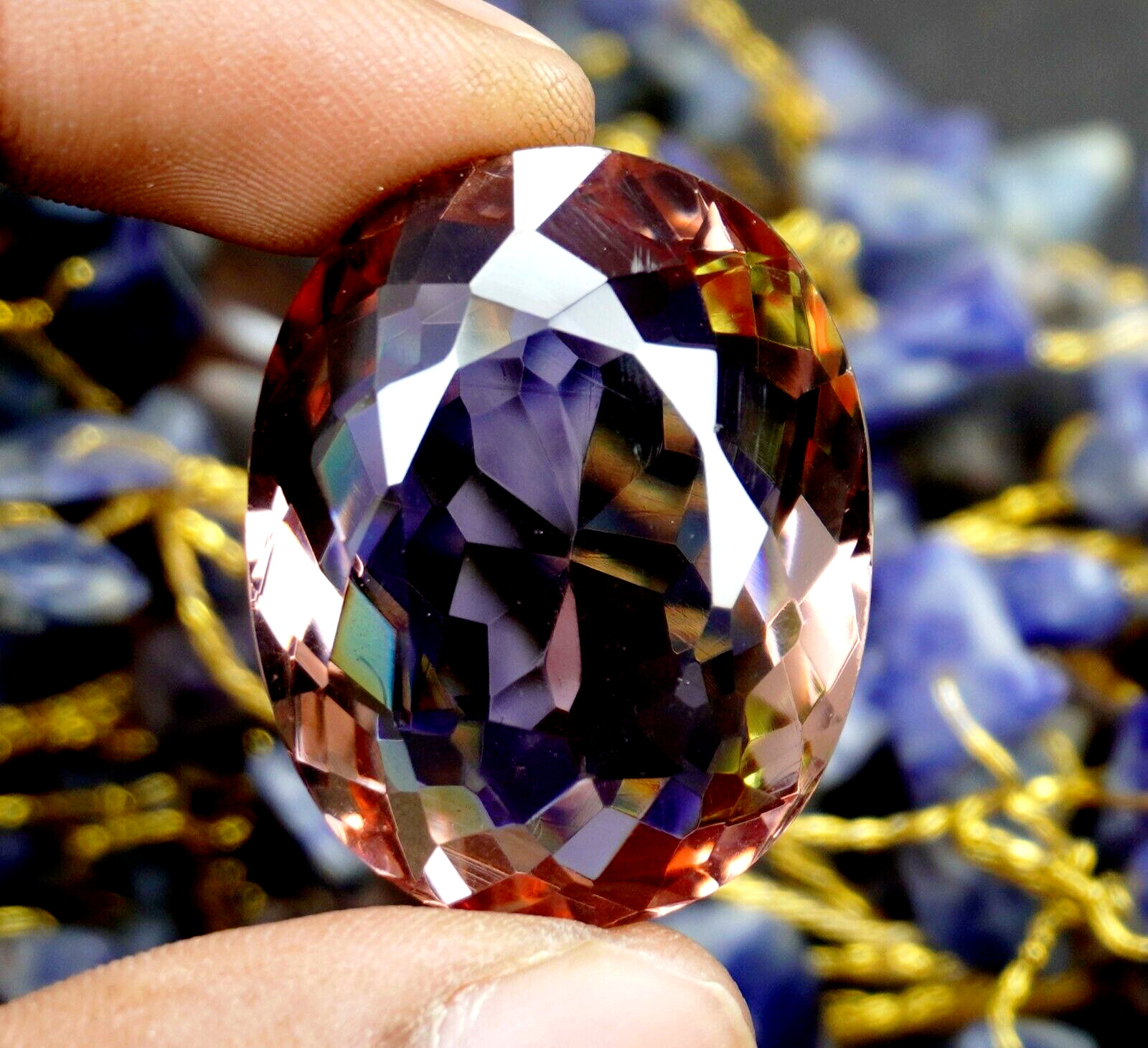 75 Ct+ Natural Oval Color Change Alexandrite Flawless Certified Loose Gemstone