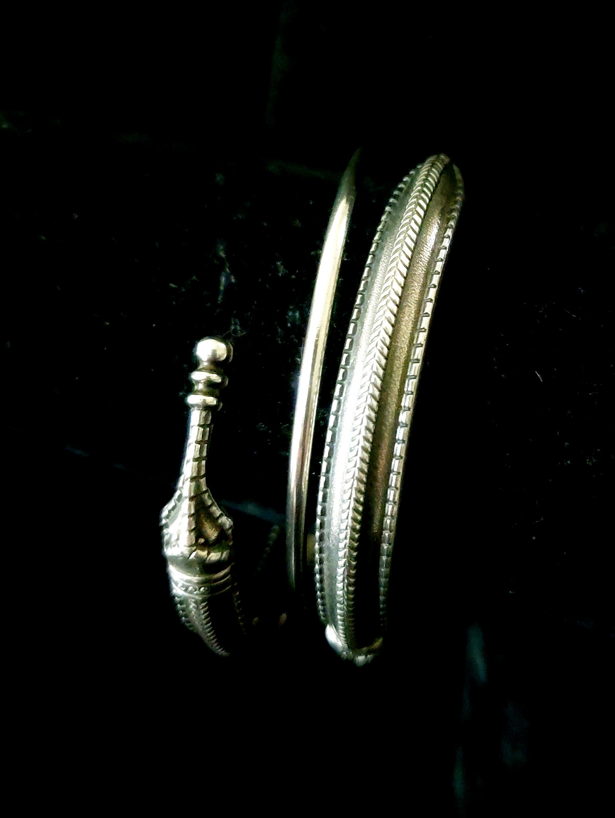 8″ DAVID AnderSEN signed, Solid Sterling Silver SAGA VIKING Bracelet. FLAWLESS!