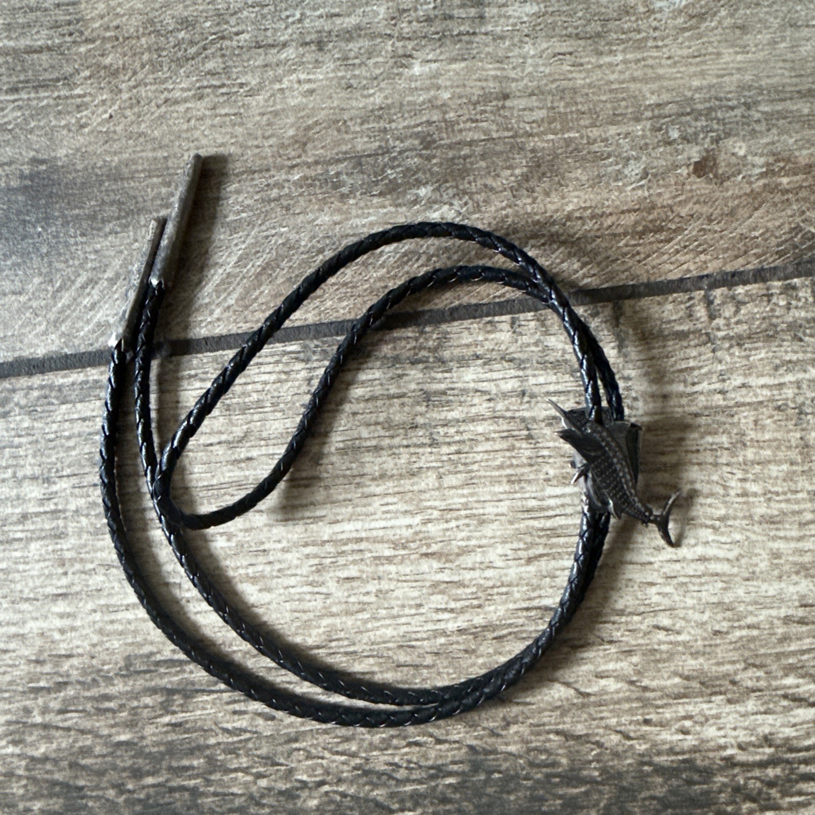 *Sterling Silver Heart Line Southwest Bear Fetish Bolo Tie