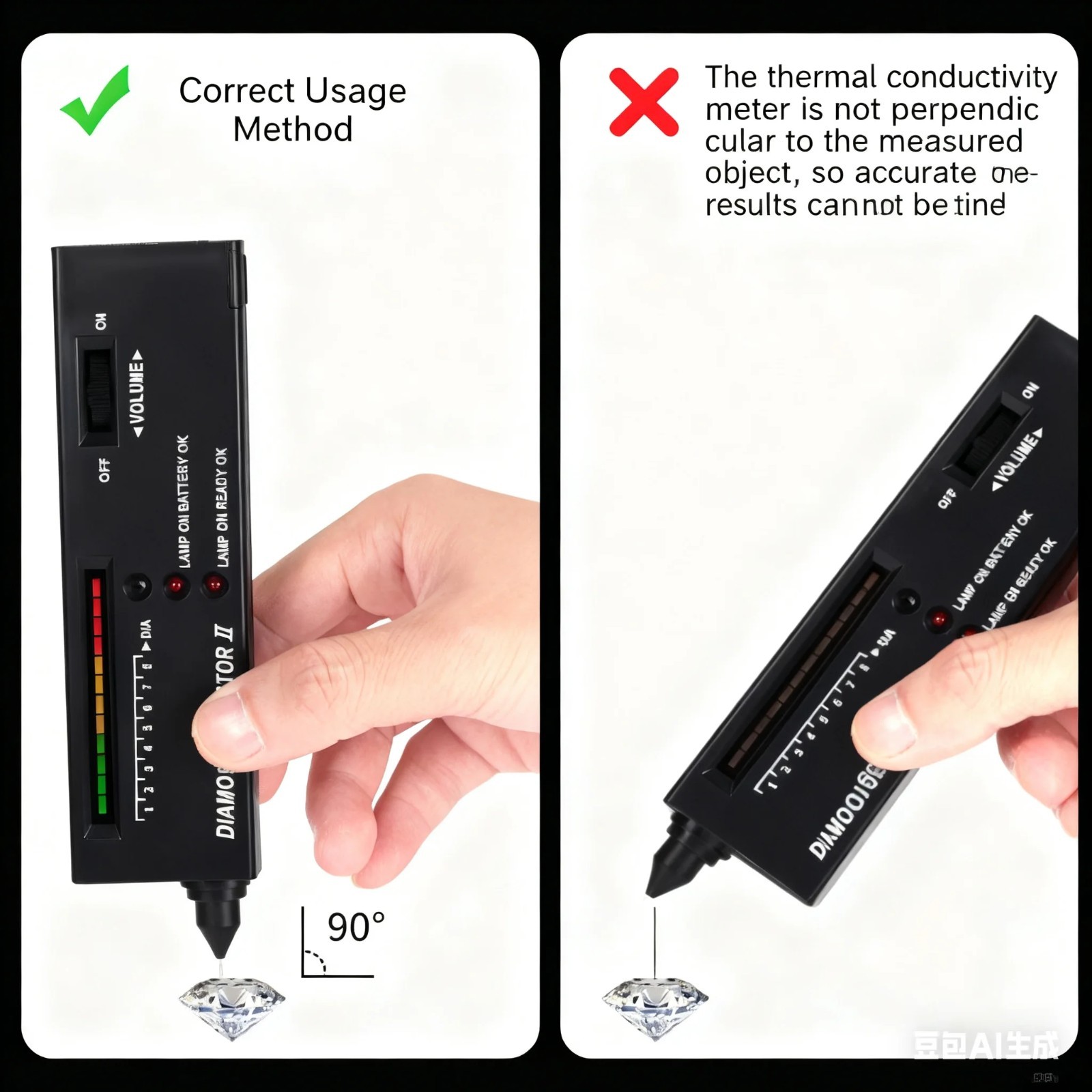 Portable Diamond Tester Selector Illuminated Jewelry Gemstone Testing Tool Kit