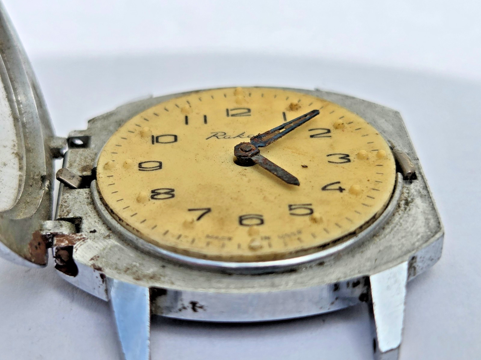 Russian Soviet Watch Raketa Rocket For The Blind Not working for parts US Seller