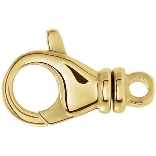 19.5mm 14k XL Extra Large Solid Yellow Gold Swivel Lobster Trigger Clasp ITALY