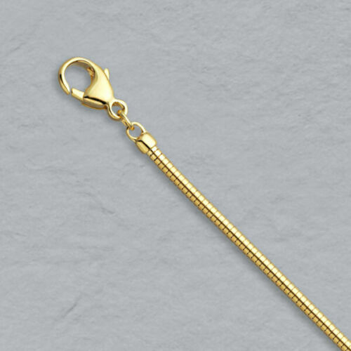 Genuine 18K Yellow Gold Filled Italian 3mm Wide Snake Chain Necklace 16 -24 inch