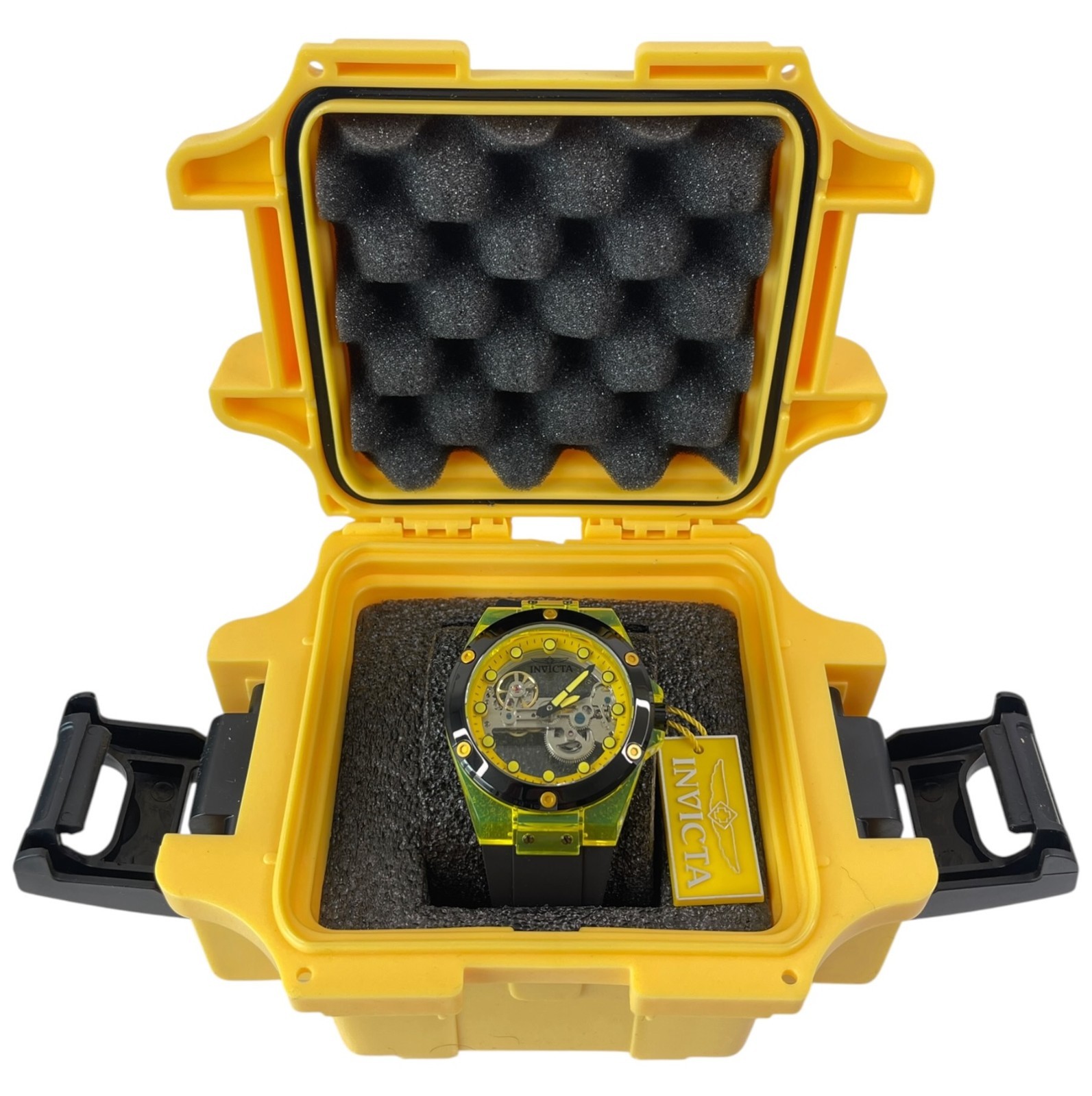 Invicta Speedway 44398 Men’s Automatic Yellow Polycarbonate Watch $1095 w/ Case