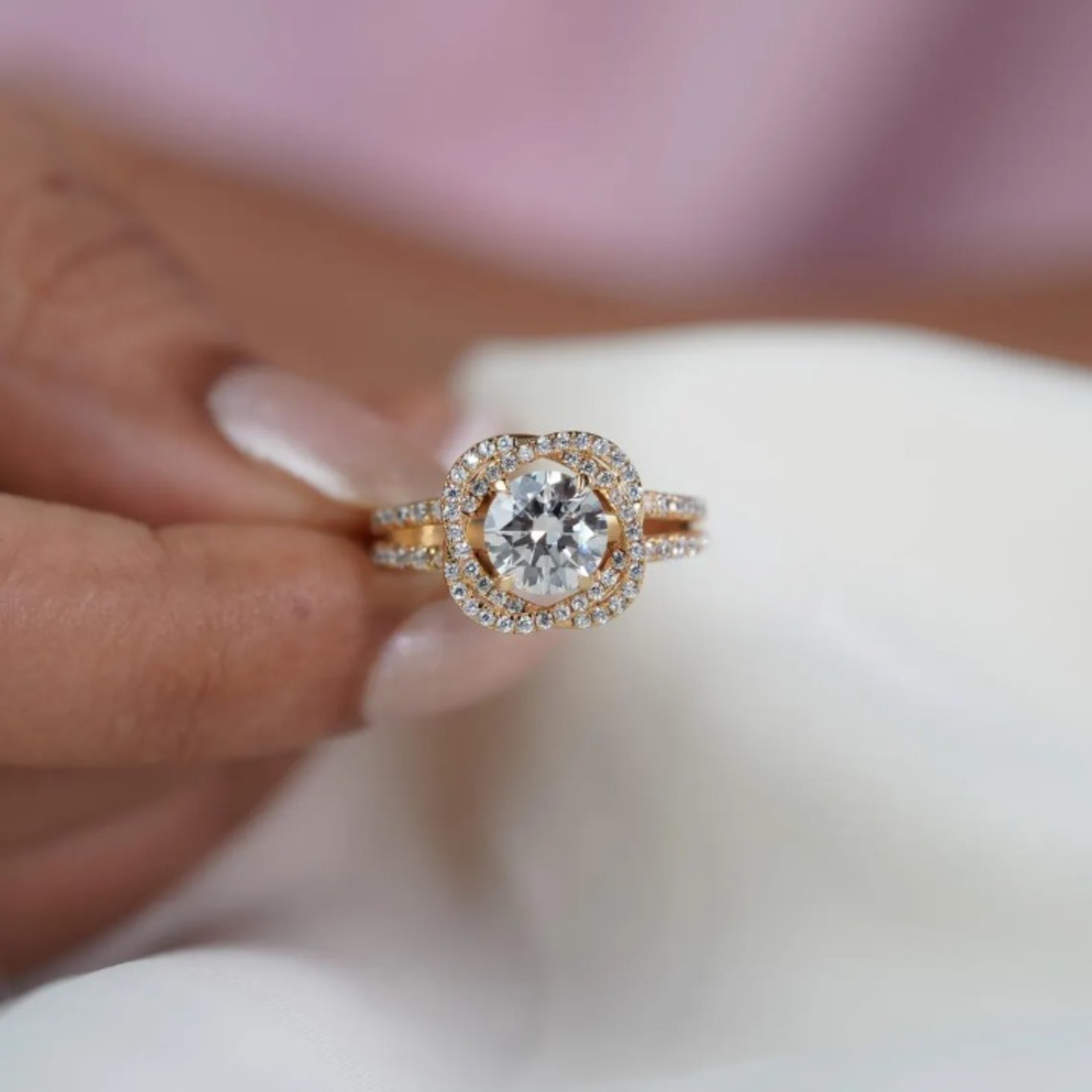 Solid 14k Yellow Gold 1.50 CT Lab Grown Diamond Ring | Round Cut Certified Gift