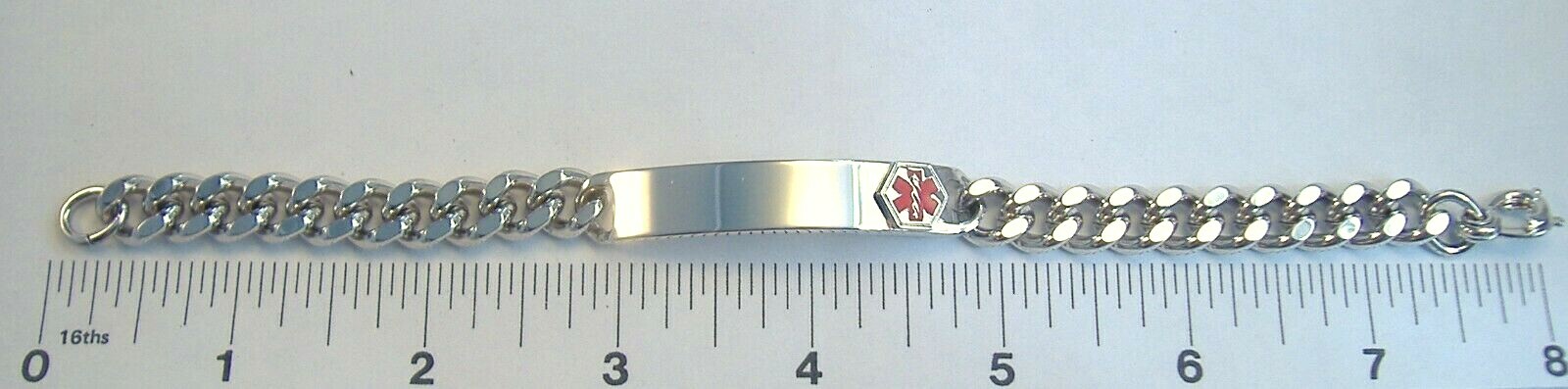 Bracelet Forstner Elco Medical Emergency ID Nickel silver identification curb