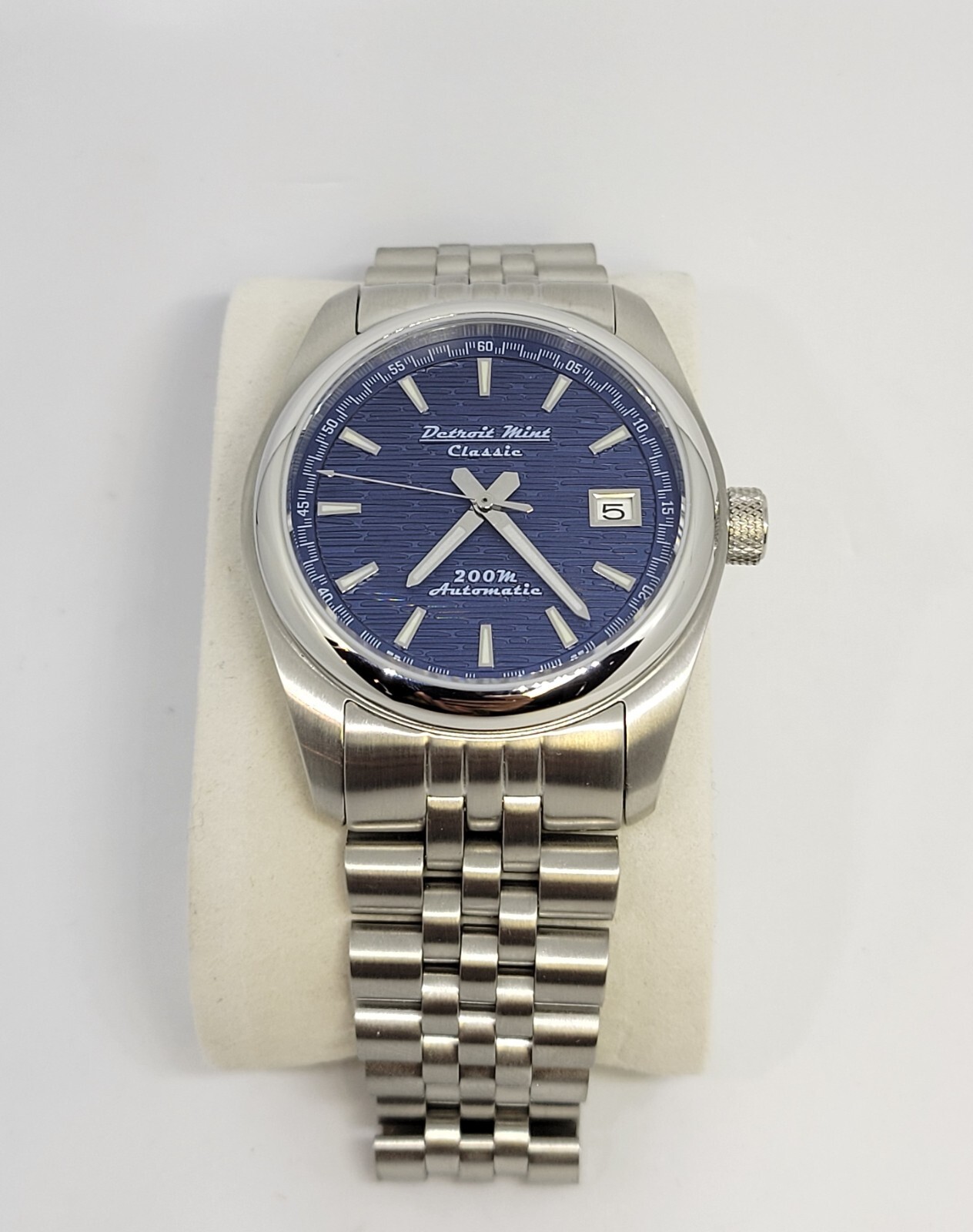 Detroit Mint Classic Automatic Dress Sports Watch Blue Horizon