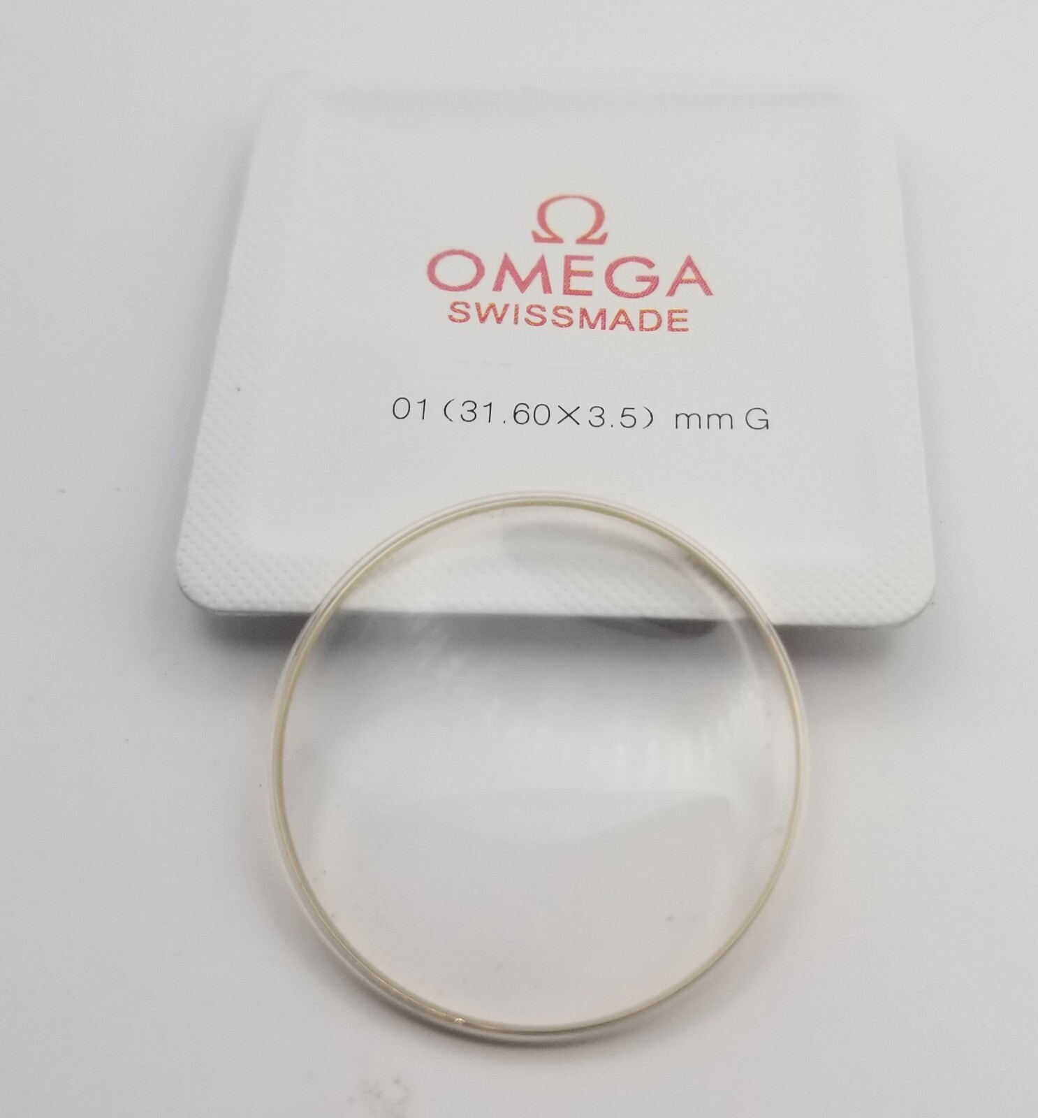 Omega Acrylic 31.6mm Plastic Watch Crystal Yellow No Mag