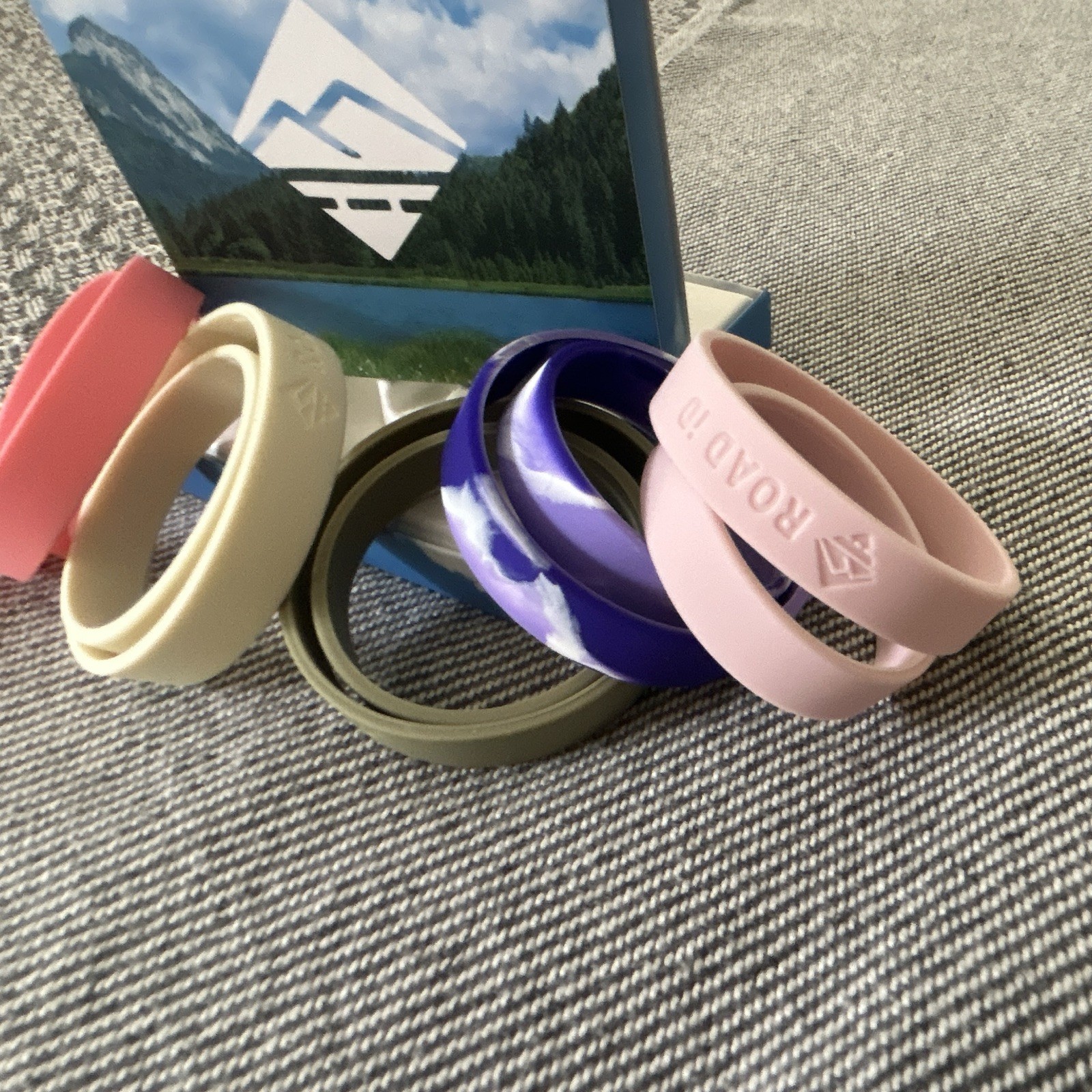 ROAD ID SILICONE BAND LARGE & SMALL ONLY Set Lot of 10 Wristbands 5 COLORS