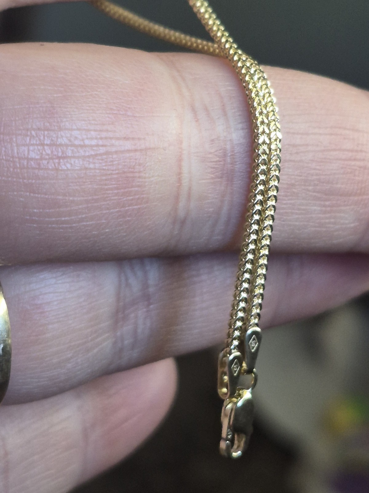 Dainty 1.8mm 7in Solid 10k Gold Franco Bracelet