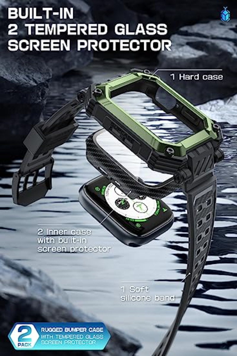 SUPCASE Screen Case Wristwatch Bands For Apple Watch 8/7/6/5/4/SE [45/44mm]