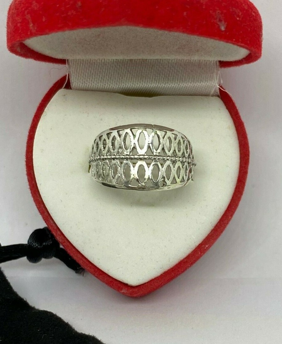 Solid Silver 925 Ladies Ring UK Handmade All Size Available+ gift box
