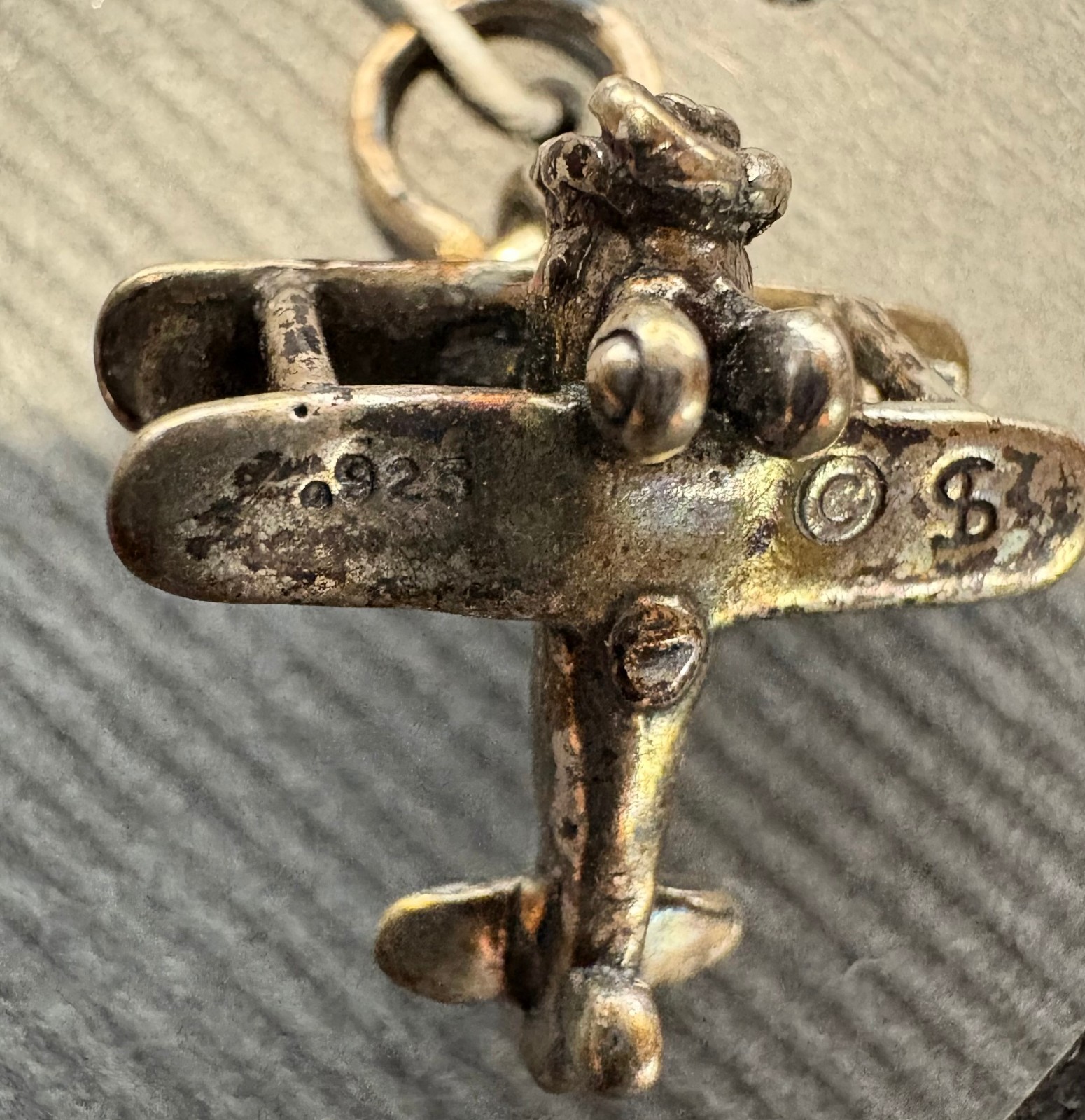 2) Sterling Silver Charms….. Noahs Ark and Airplane