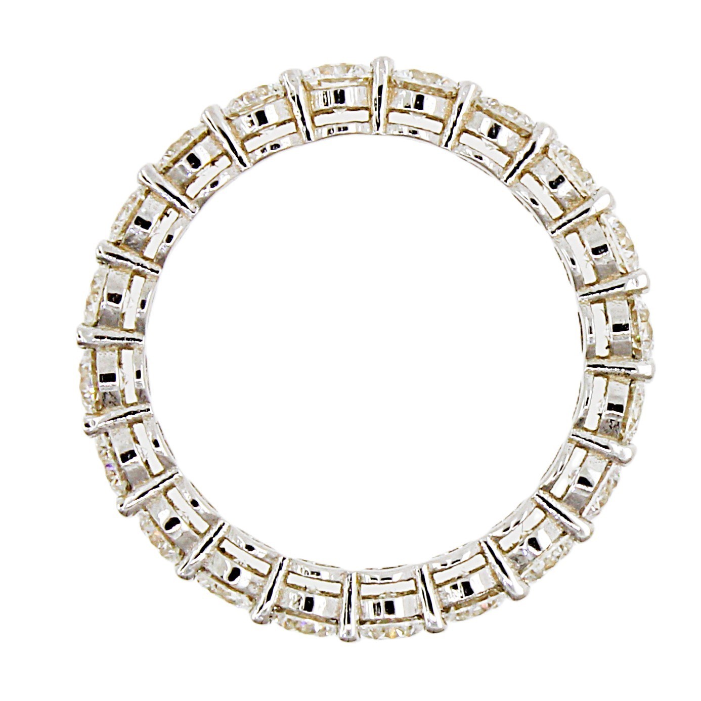 4.00 CT Round Shape Natural Diamond Eternity Band – 14K White Gold / AVG 0.20 ct
