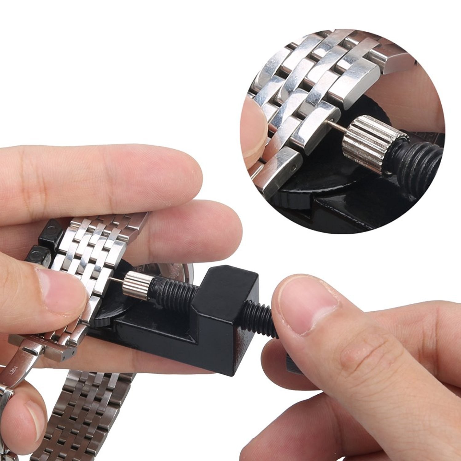 Metal Adjustable Watch Band Strap Bracelet Link Pin Remover Repair Tool Kit S…