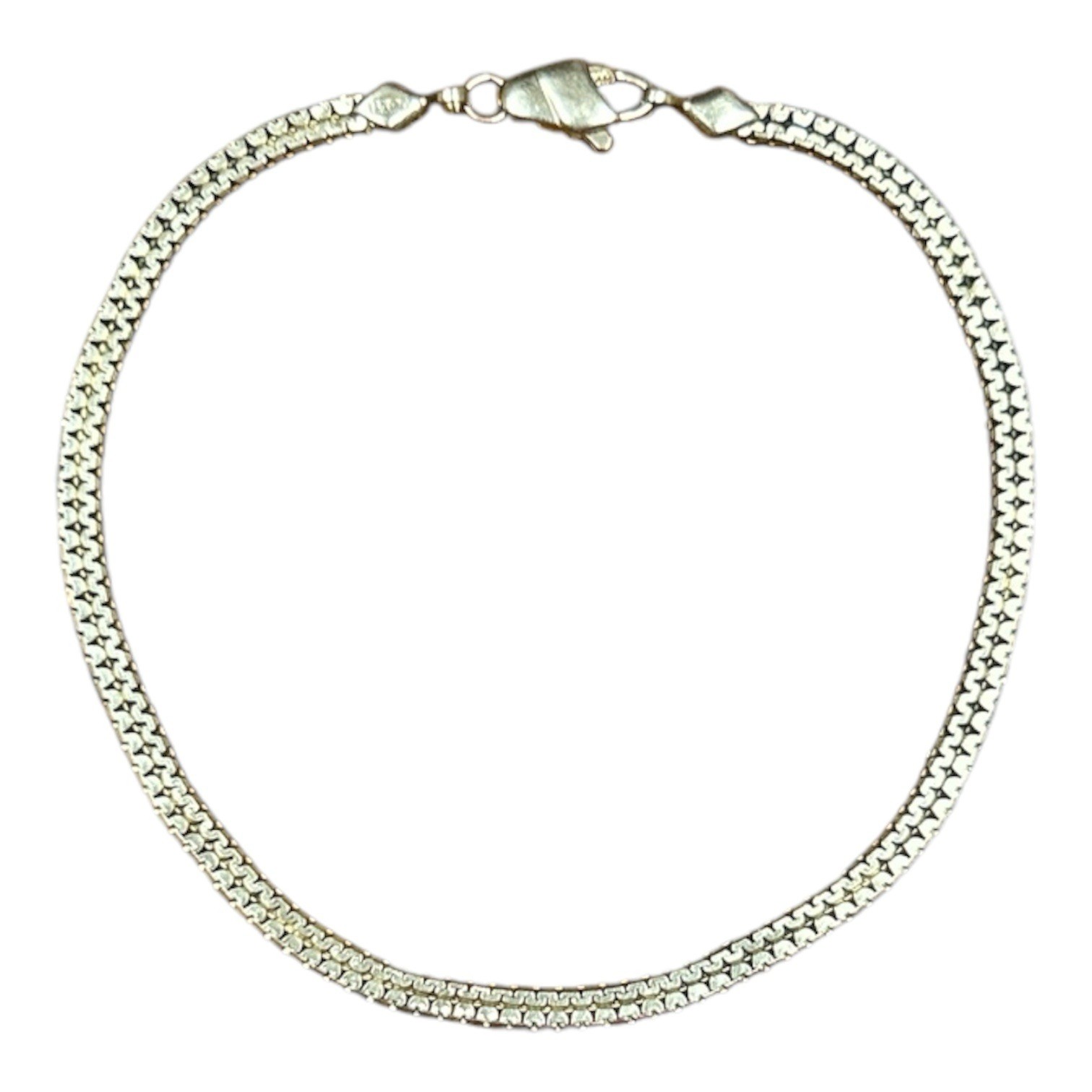 14k Solid Gold Vintage Italian Bracelet, 7”, 3g, 0.14oz. Unique Design.