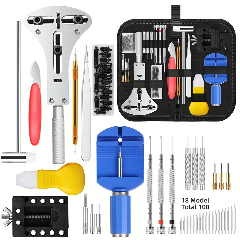2025 Watch Repair Kit Watchmaker Back Case Remover Opener Link Pin Spring Bar