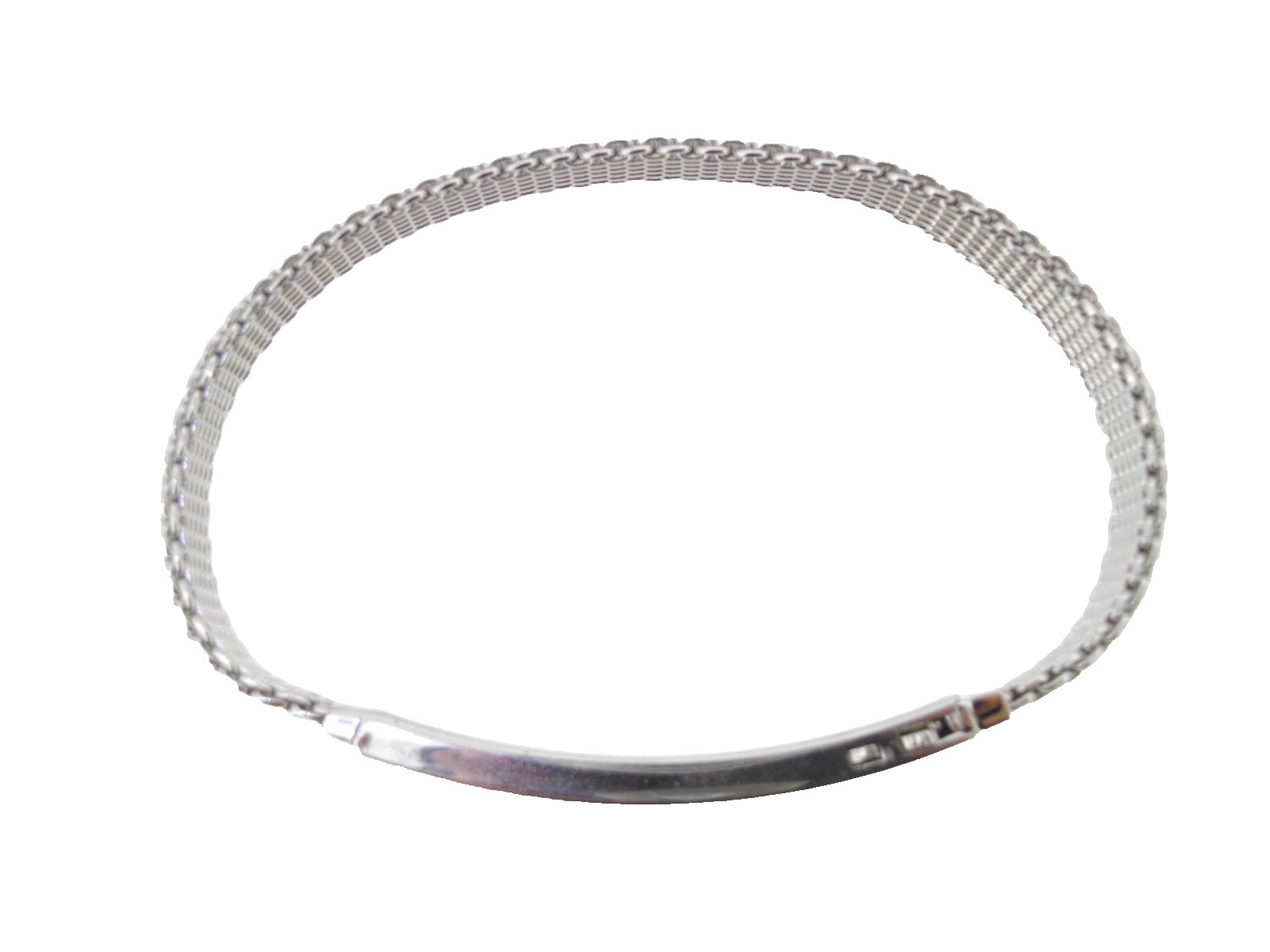 Bracelet Anson ID Identification Sterling Silver Mesh Links 7.25 in Twin-Lock