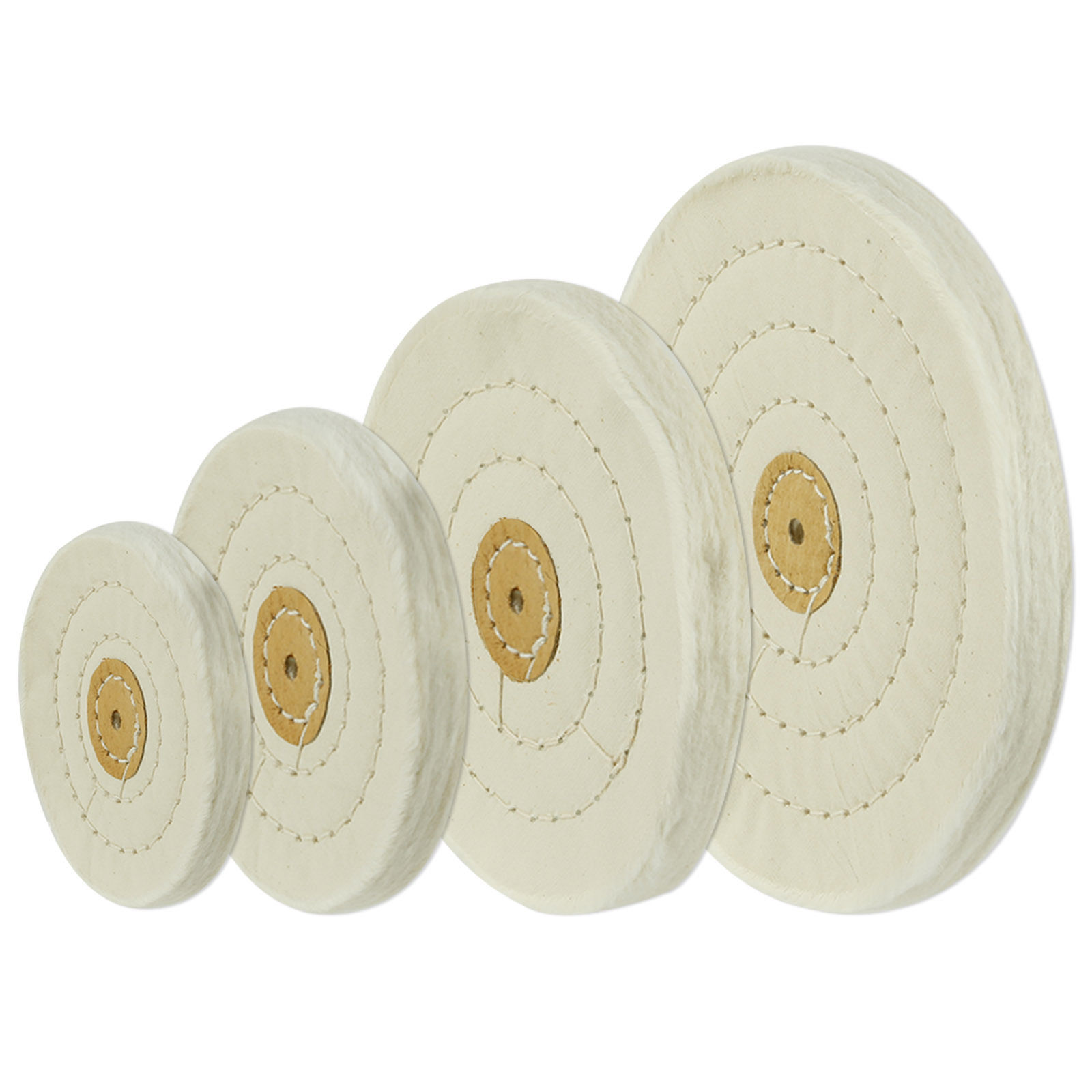 Spiral Sewn Stitch Cotton Buffing Wheels Metal Polishing Buff Pad Jewelry