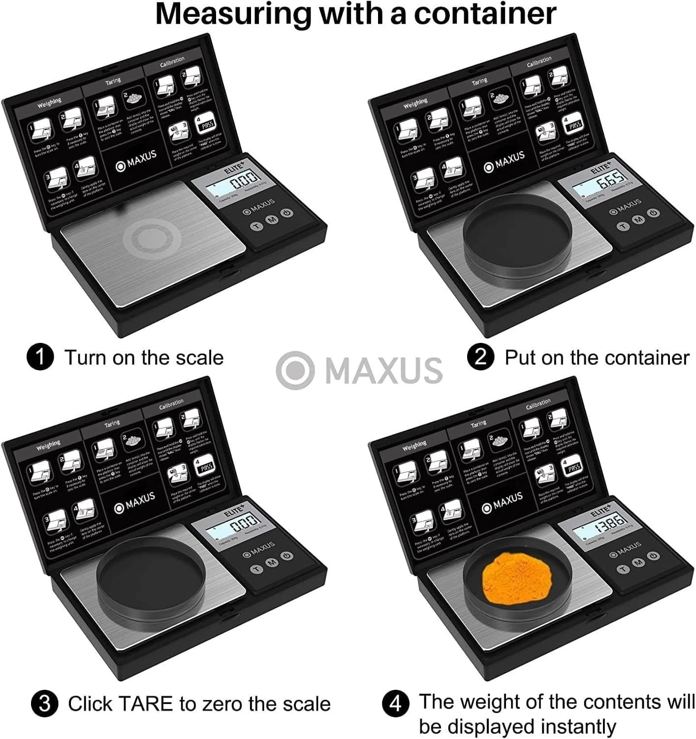 High Precision Pocket Digital Scale – 500g x 0.01g with Clear Tray & LCD Display