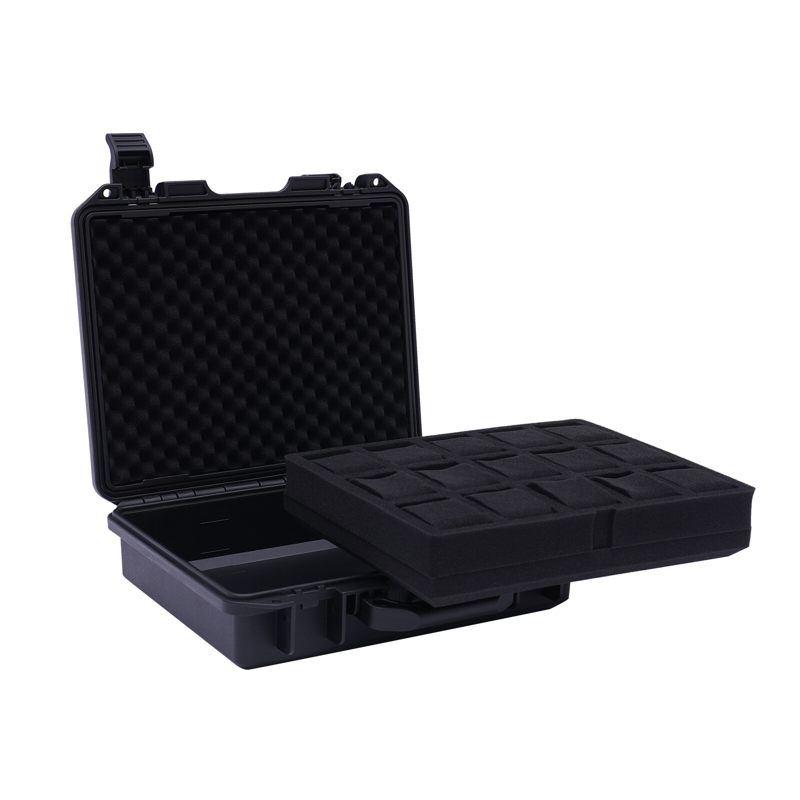 Watch Box Display Case Fit 15 Watch in Custom Foam Travel Watch Case Waterproof.